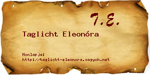 Taglicht Eleonóra névjegykártya